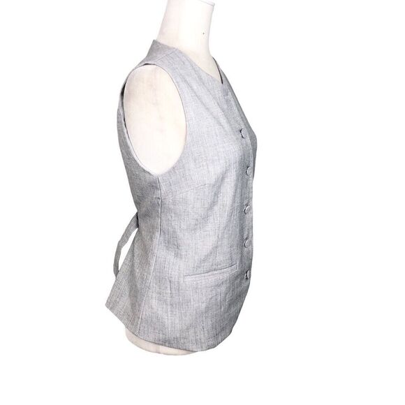 Abercrombie & Fitch Vest Womens Size Small Gray Pocket Front Lined Minimalist - Picture 8 of 13